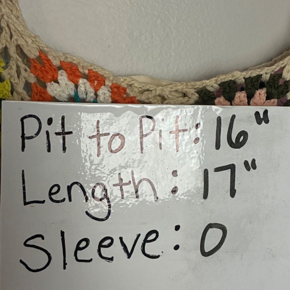 Pacsun LA Hearts Crochet Granny Square Crop Top Multi Color One Siz - Picture 6 of 11